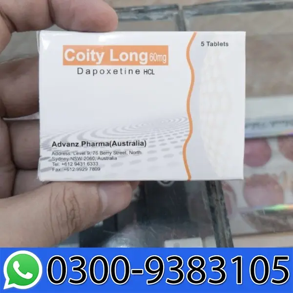 Coity Long Dapoxetine 60Mg Tablets In Pakistan