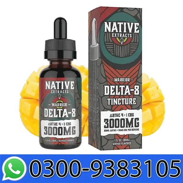 Native Extracts Warrior Delta8 4 1 CBG Tincture 3000mg Price In Pakistan