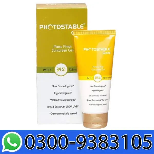 Photostable Gold Matte Finish Sunscreen Gel In Pakistan