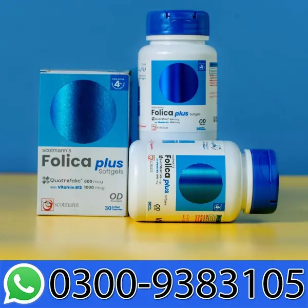 Scotmann’s Folica Plus Quatrefolic & Vitamin B12 - 30 Softgels In Pakistan