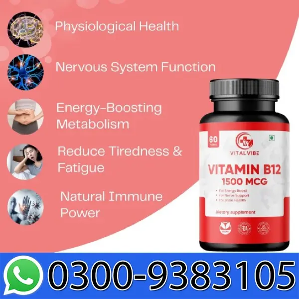 Vital Vibe Vitamin B12 1500mcg Tablets In Pakistan